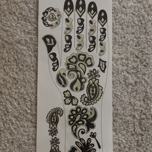 Glitter Mehndi Henna temporary body Tattoo hands